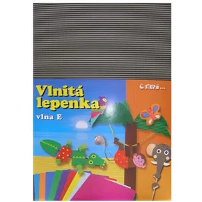 E-Welle Karton 260g 34,5 x 24,5cm gerade-grau 10 Blatt